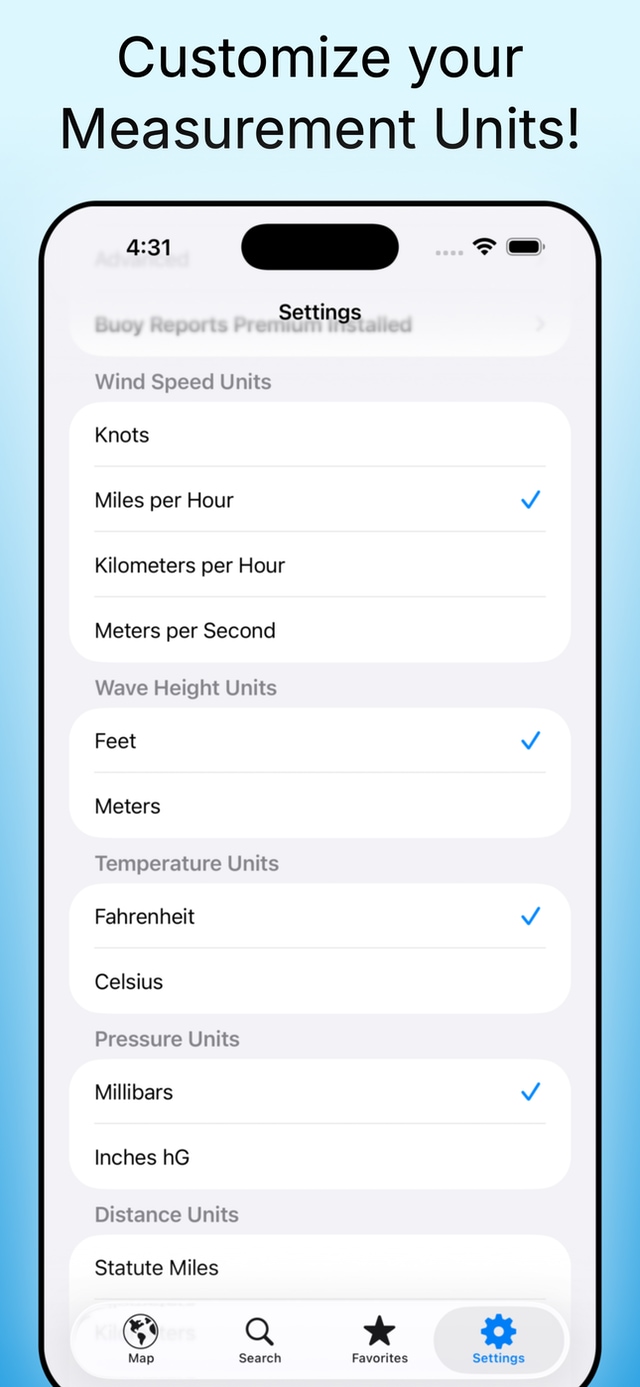 Customize your Measurement Units